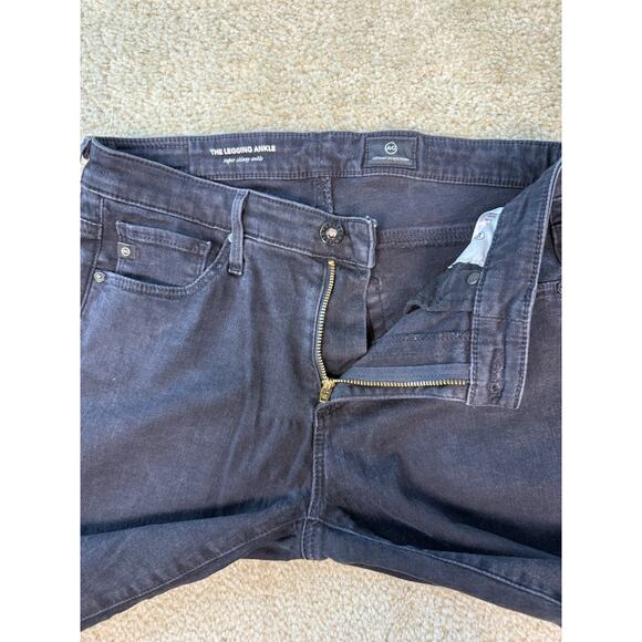 AG Adriano Goldschmied The Legging Ankle Jeans Womens Black Denim Size 27 R D266 - Picture 3 of 12